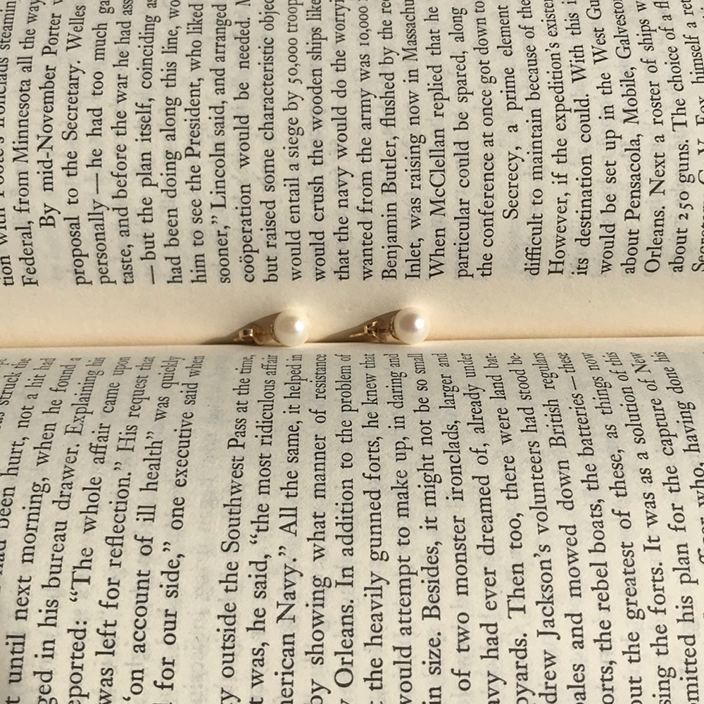 Pearl Earrings with 14k Gold backs